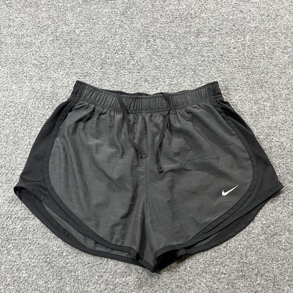Nike Dri-FIT Shorts Womens Medium Gray Drawstring Stretch Activewear Running